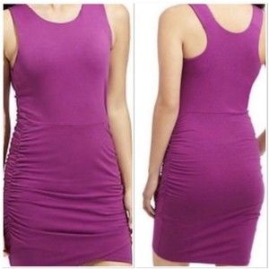 Athleta Women Medium Seeker Bodycon Dress Jazzy Purple Athletic Casual Stretch